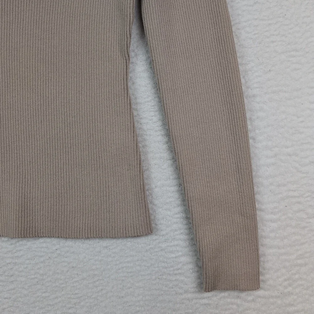 Open‎ Back Alp-n-Rock Joelle Sweater Beige sz Medium Rib Knit Cotton Blend